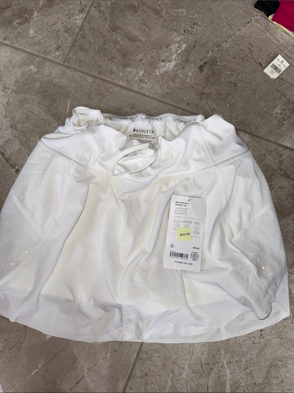 Athleta White Performance Tennis Skort